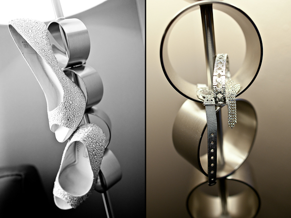 silver shoes